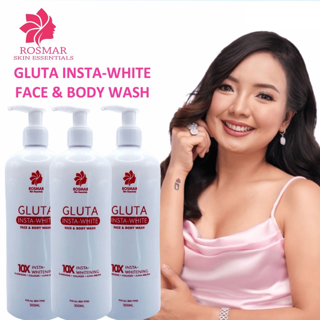 Authentic Rosmar Insta-White Face  Body Wash 500 ml, Beauty  Personal  Care, Bath  Body, Bath on Carousell