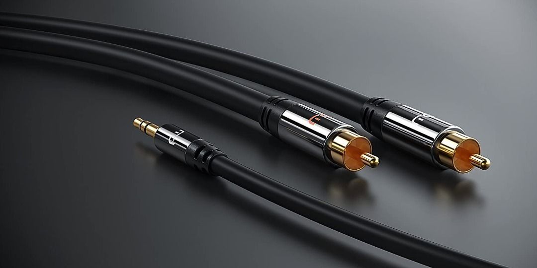 Primewire - 2m HQ 3.5mm Stereo Jack to 2 RCA Phono Y Audio Cable - RCA  Connector for Surround Sound Dolby Digital DTS - 1x Jack 3.5mm AUX to 2x  Cinch