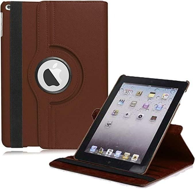 Apple iPad Air (9.7 inch - 2013) Brown Squared Rotating Stand Cover Case Pouch