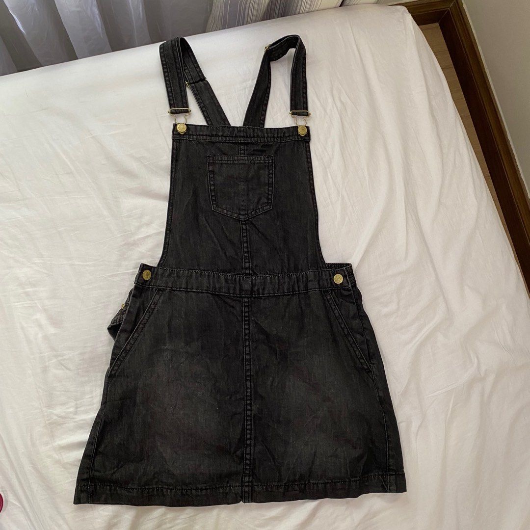 Black skirt dungarees on sale