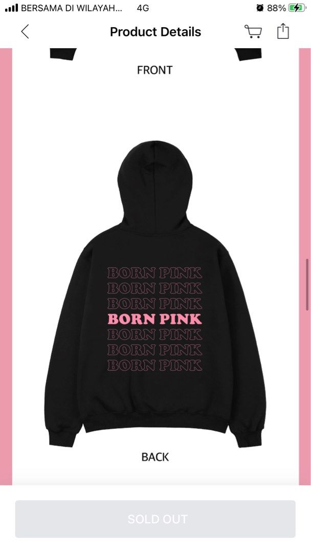BLACKPINK BORN PINK HOODIE, Women's Fashion, Coats, Jackets and