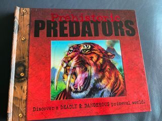 Hard cover book on prehistoric animals