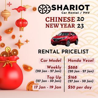 Book Your CNY Car Rental Early Today !