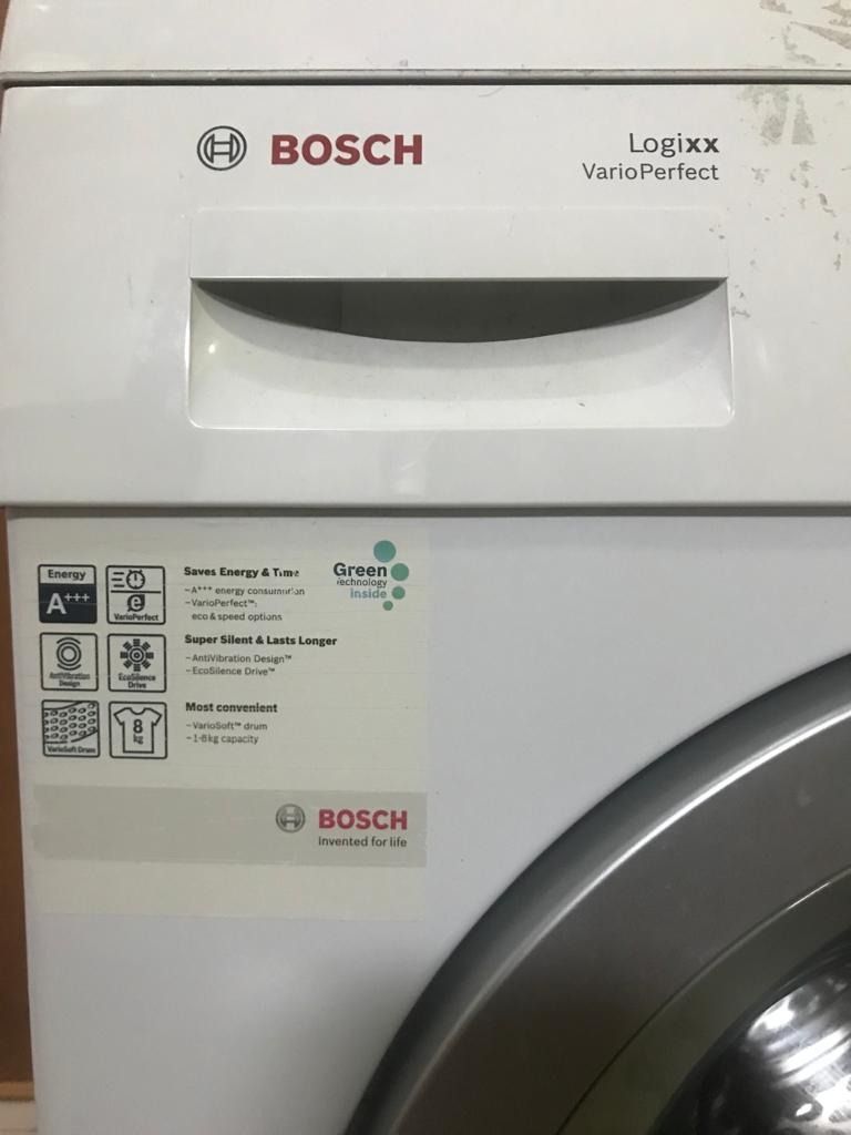 Bosch Logixx 8 VarioPerfect Washing Machine, 8 kg, 1400 RPM, German