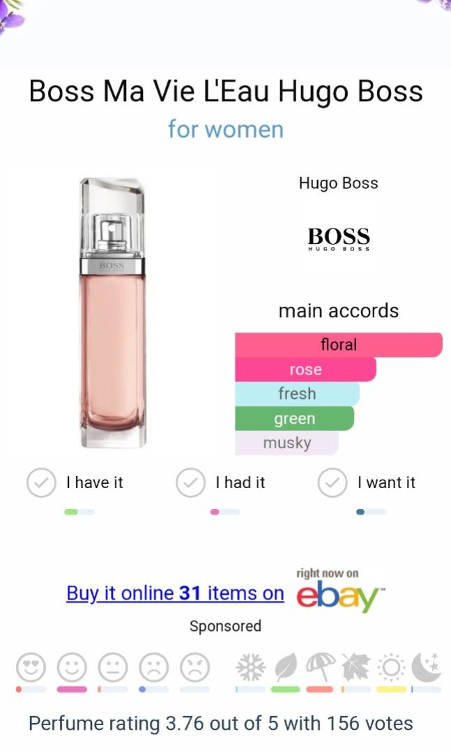 L Eau De Hugo Boss Ma Vie 50ml Boss Ma Vie L'Eau Travel Size 50ml