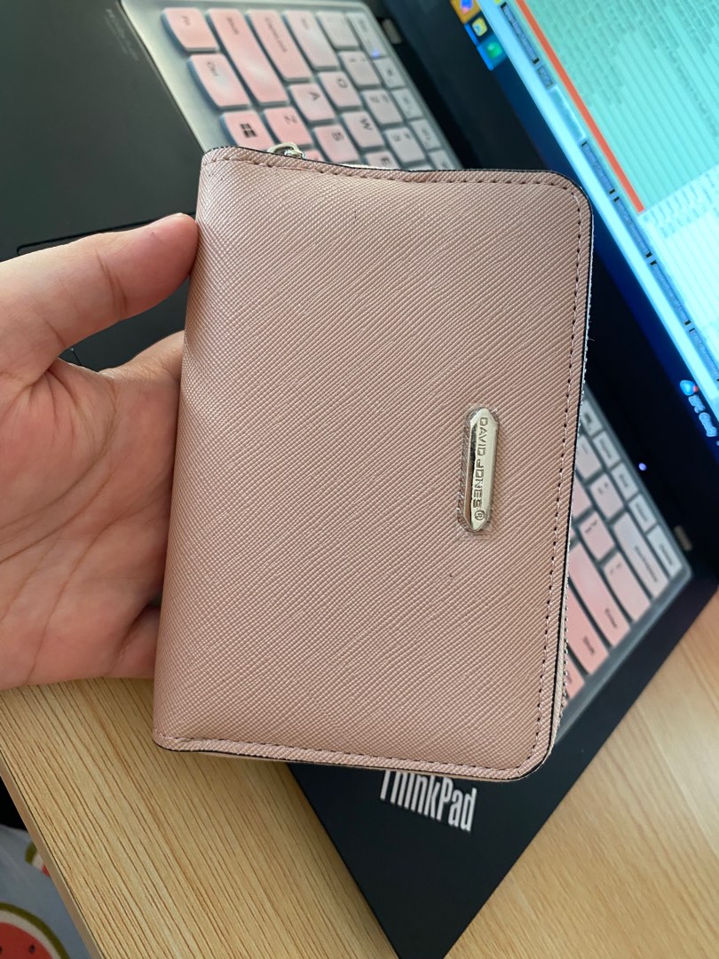 Brand New Pale Pink David Jones Paris Women Wallet PU Leather