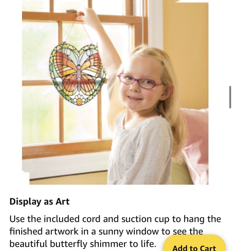 Melissa and doug stained glass butterfly sales