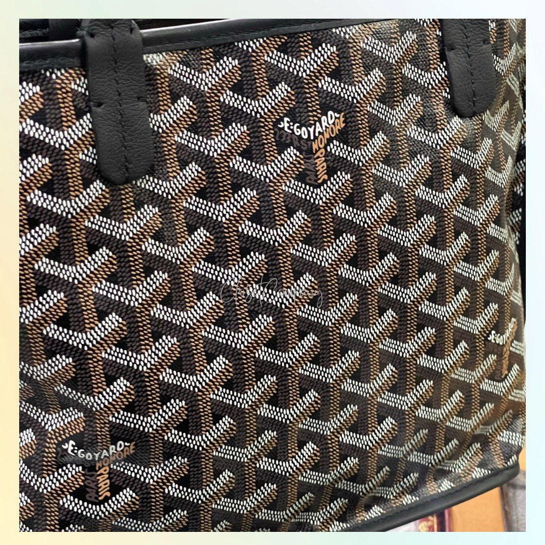 Mbsluxury - New! NBU Goyard Mini Anjou Black / Tan (bs