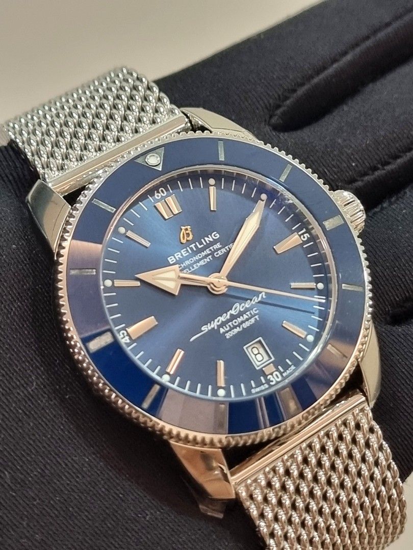 BREITLING HERITAGE SUPEROCEAN SUPER OCEAN B20 AB2020 BLUE AUTOMATIC 46 AB2020161C1A1 Luxury