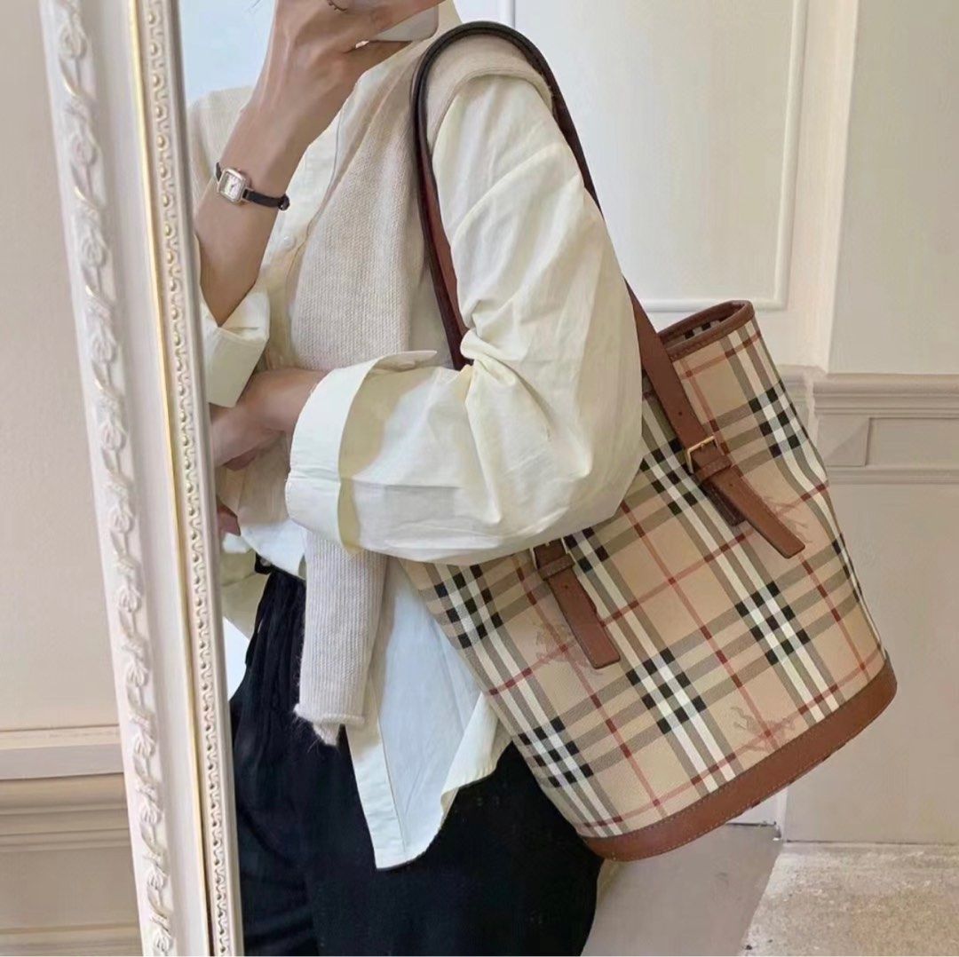 Burberry bucket / tote, Women's Fashion, Bags & Wallets, Shoulder Bags on  Carousell