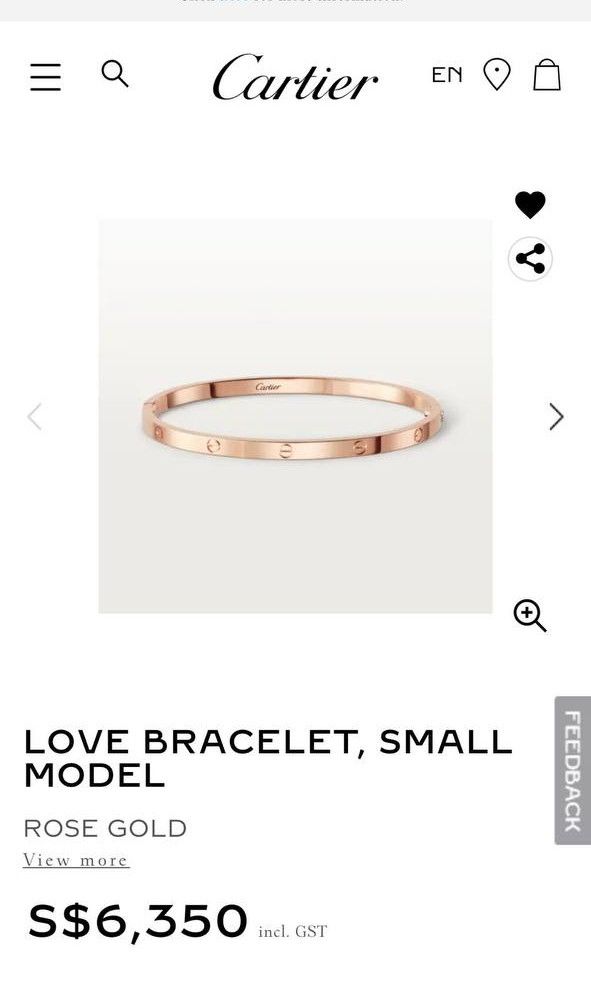 Cartier Love Bracelet In Rose Gold Luxury Accessories On Carousell