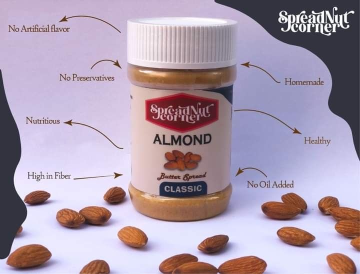 Cashew & Almond Peanut Butter (Category: Local Eats) located in Calamba. Submitted by queenpreneur.ph (Listing ID 1204447507, Image 2). Description: Hello everyone! Treat yourself one of our homemade nut butters. Our products are gluten-free, high in fiber and protein, vegan, contain no preservatives, and contain no added oil. Enjoy our opening discount! 𝐕𝐚𝐫𝐢𝐚𝐧𝐭𝐬: Classic Cashew nut butter (sweetened) 200g Classic Almond nut butter (sweet