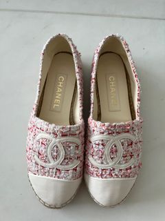 CHANEL 21S Pink Tweed Ballerina Flats 38.5 *New - Timeless Luxuries