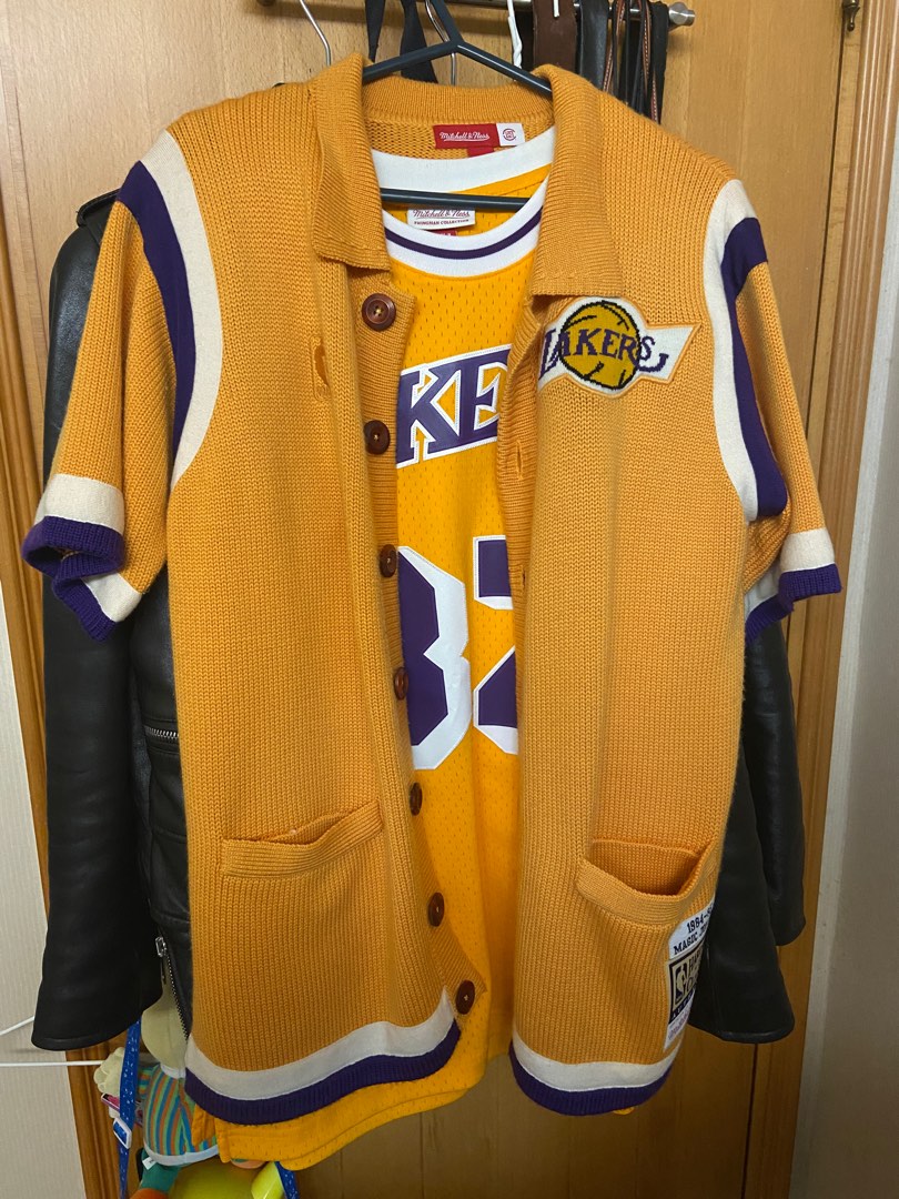 CLOT x Mitchell & Ness Knit Shooting Shirt Los Angeles Lakers Magic  Johnson, Men's Fashion, Tops & Sets, Tshirts & Polo Shirts on Carousell