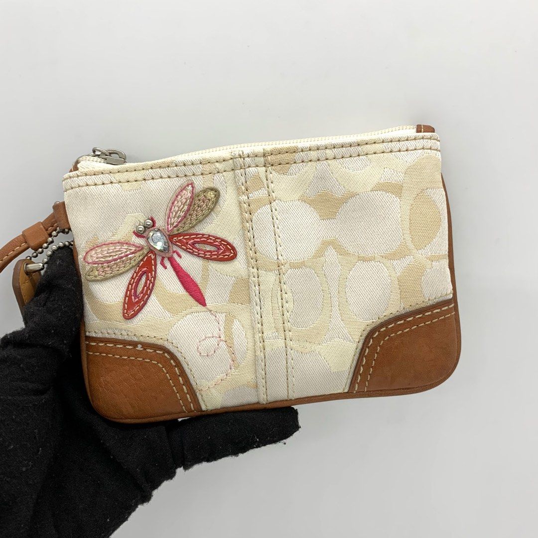 Coach deals dragonfly wristlet