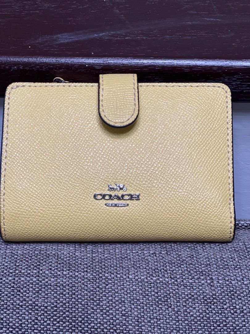 Coach Purse Yellow Lemon, Luxury, Bags & Wallets on Carousell