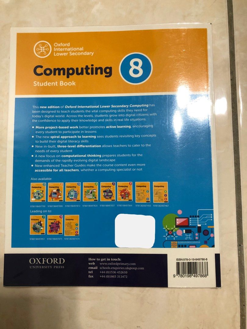 Computing Student Book 8 Oxford International lower secondary, Hobbies ...