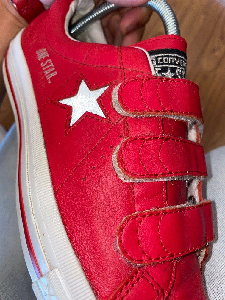Converse velcro top red