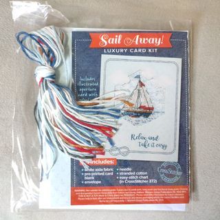 Cross Stitch Kit | Sail Away Luxaty Card Kit