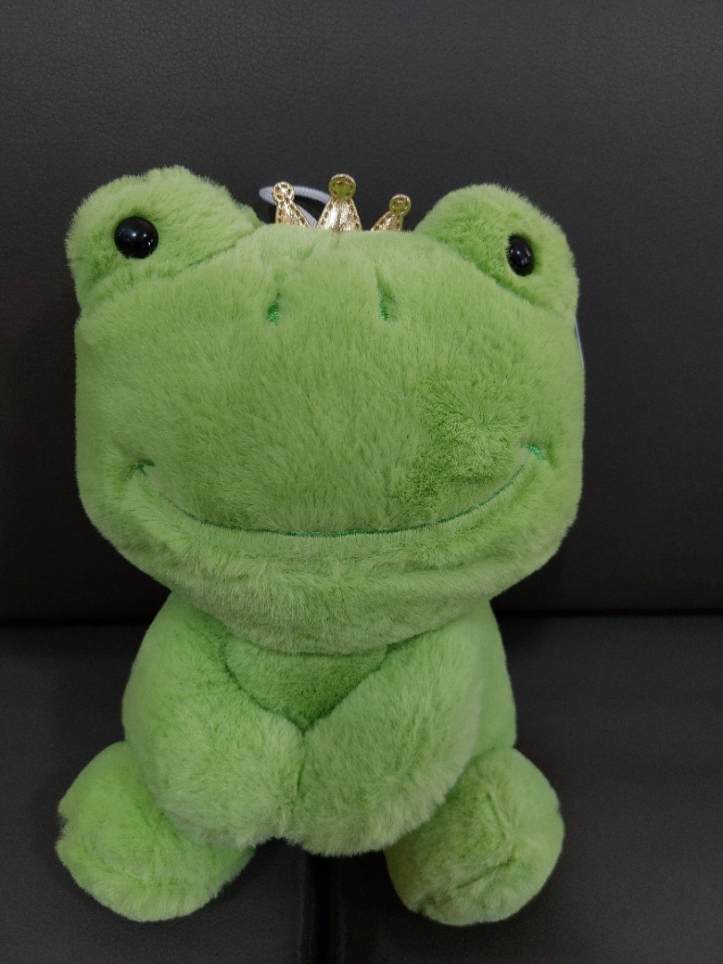 Cute Frog Plush stuffed Animal with crown, Hobbies & Toys, Toys & Games