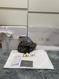 Dior Oblique Jacquard Saddle Bag 1ADPO093YKY_H28E, Black, One Size