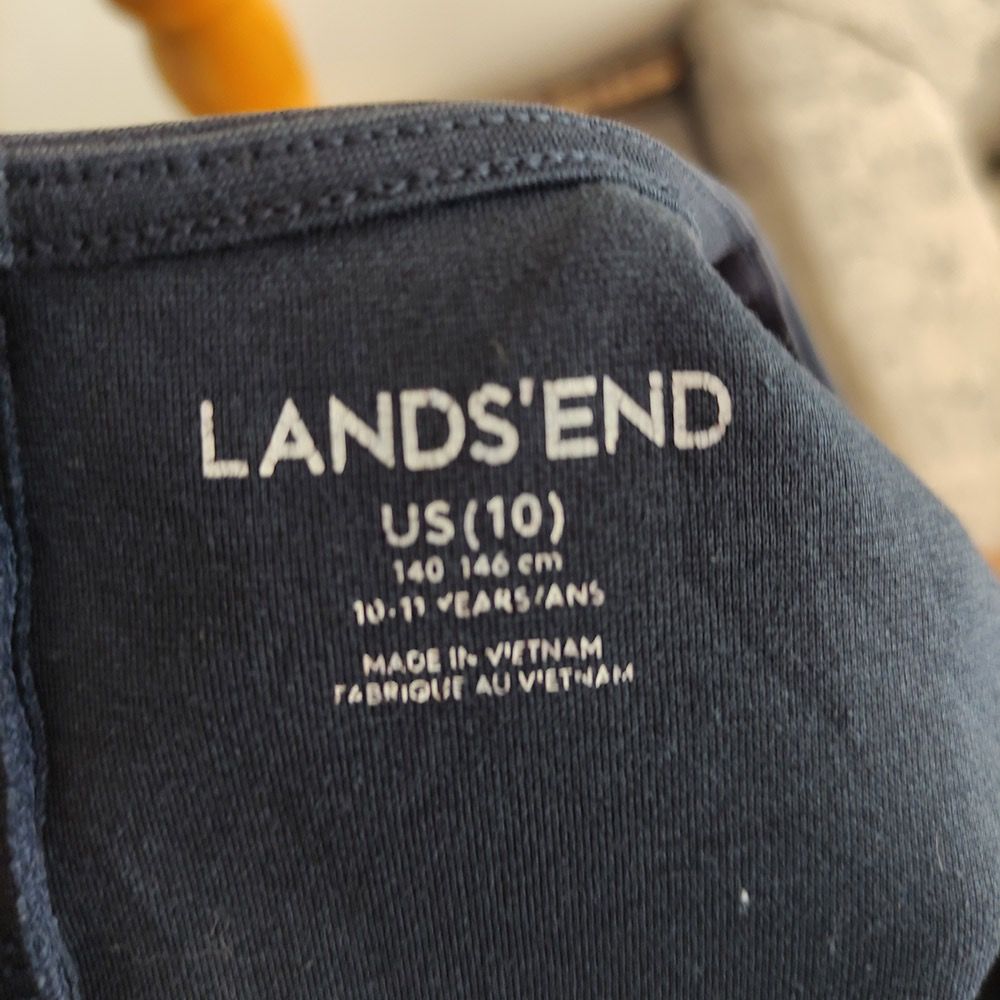 SALE ðŸŽ„ DRESS LANDS END kids remaja kaos tebal biru dongker navy santai  ER05040
