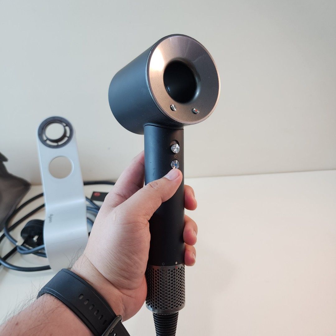 Dyson Super Sonic Hair Dryer (Nickel Grey) with accessories, Beauty