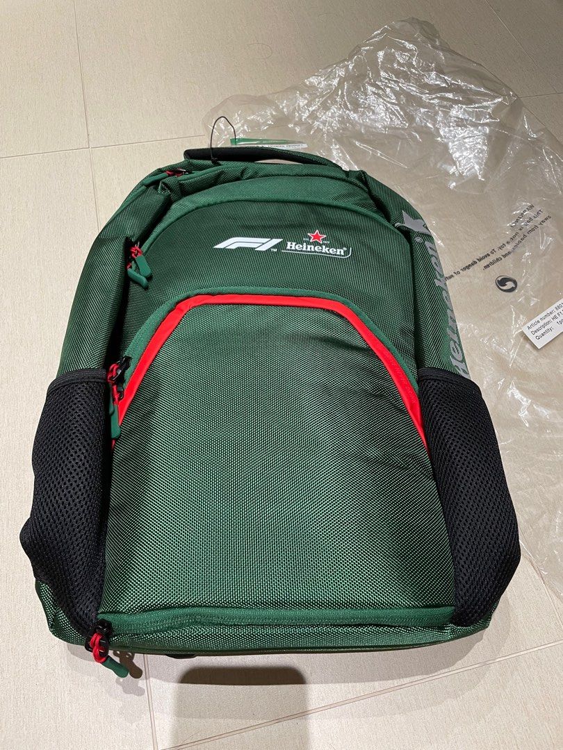F1 Heineken backpack, Men's Fashion, Bags, Backpacks on Carousell