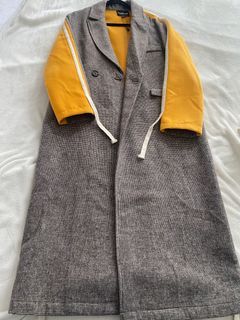 Fashion Nova Large plaid/yellow coat