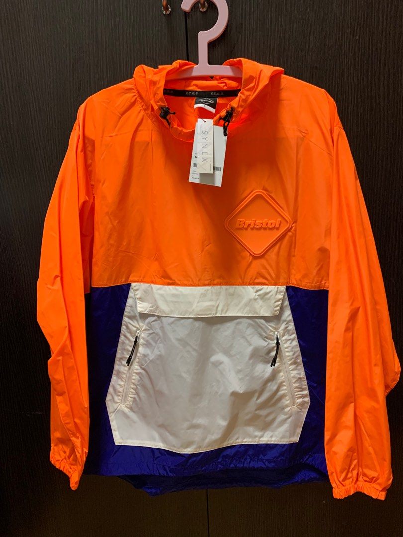 FCRB packable anorak orange 橙色尼龍有帽外套(風褸衛衣sweater
