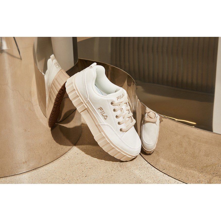 Fila sand blast row cv sneakers in beige