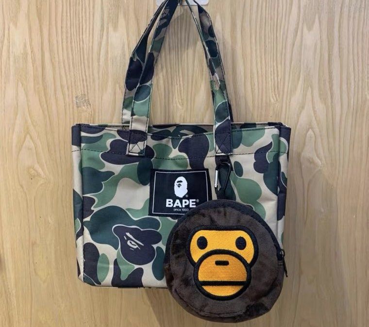 Japanese magazine gift Ape Bape Kids blue/red tote bag – JapanHandbag