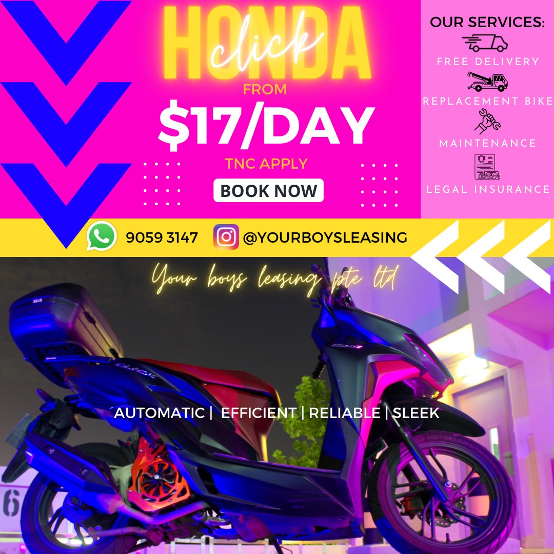 FREE DELIVERY HONDA 2b bike rental, Motorcycles, Motorcycle Rental