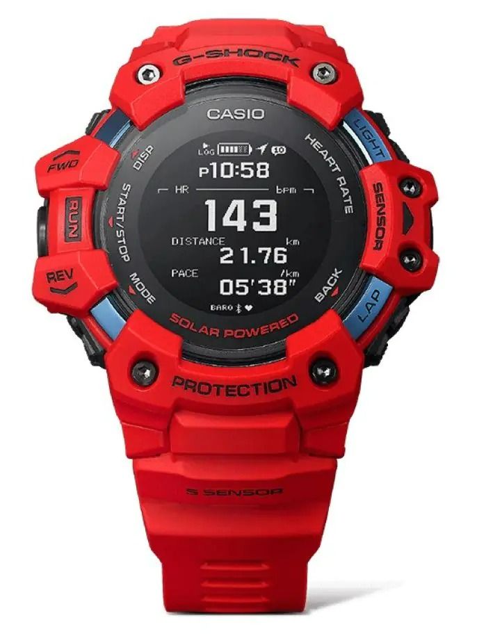 CASIO G SHOCK GBD H1000 4A G SQUAD SERIES RED BLACK GBDH1000 eBay
