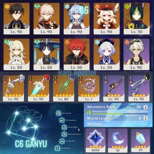 GENSHIN IMPACT C6 GANYU + SIGNATURE WEAPON, Video Gaming, Gaming ...