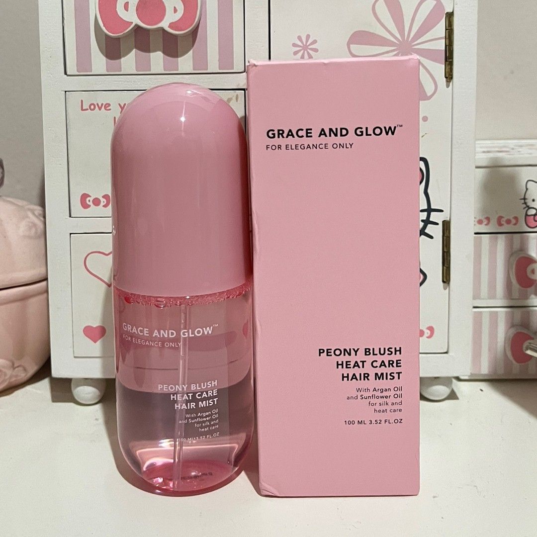 Grace and Glow Peony Blush Heat Care Hair Mist, Kesehatan & Kecantikan