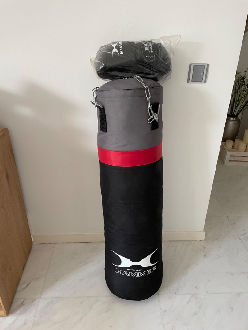 HAMMER BOXING punching bag & gloves, Sports Equipment, Exercise