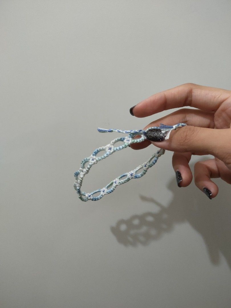 Handmade macrame daisy chain anklet Women s Fashion Jewelry