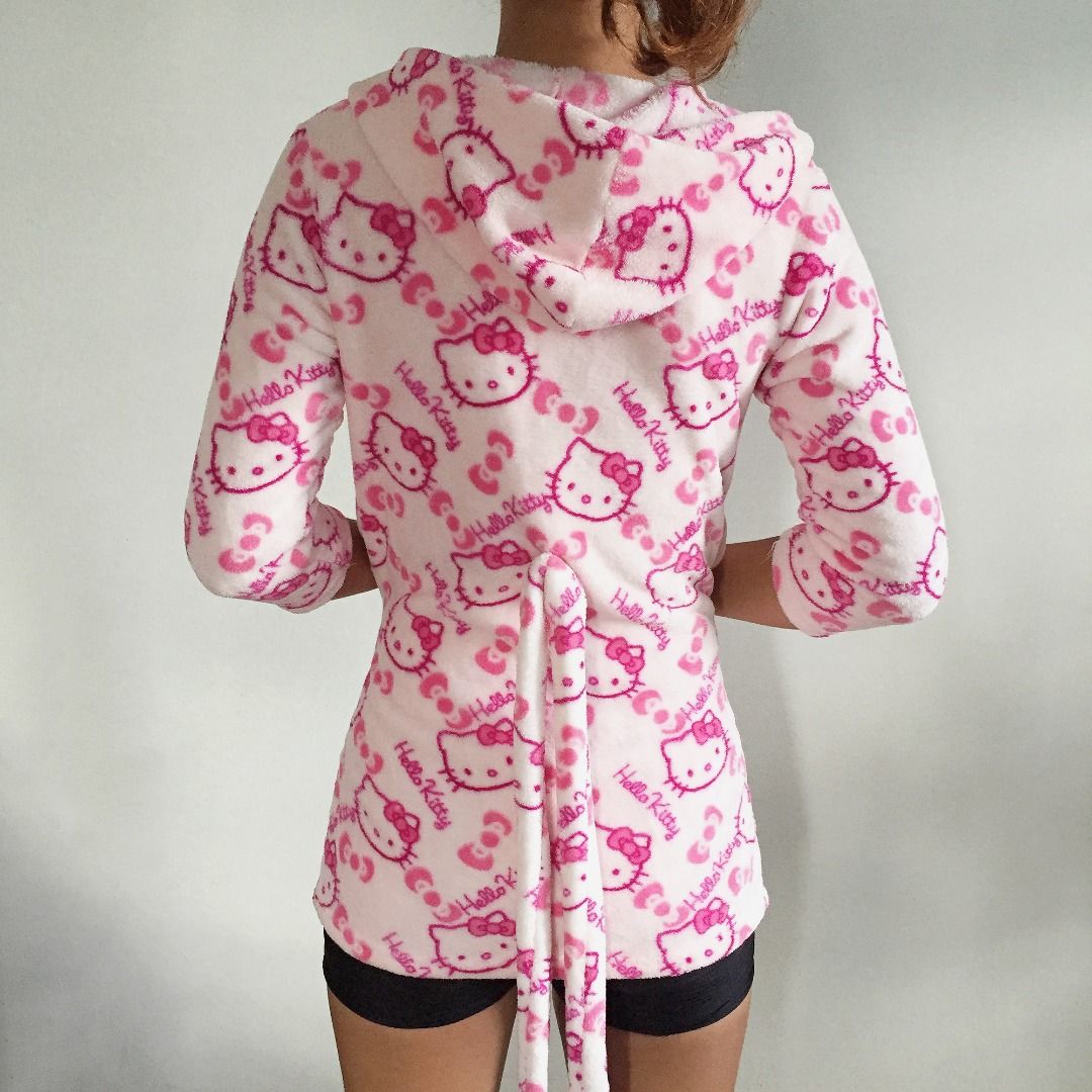 Hello Kitty Damespyjama met korte mouwen, pyjamaset voor tieners, Kawaii loungeset, nachtkleding, zacht, comfortabel, loungewear, nachtkleding, anime-cadeaus voor vrouwen, Wit/Rood, XXL