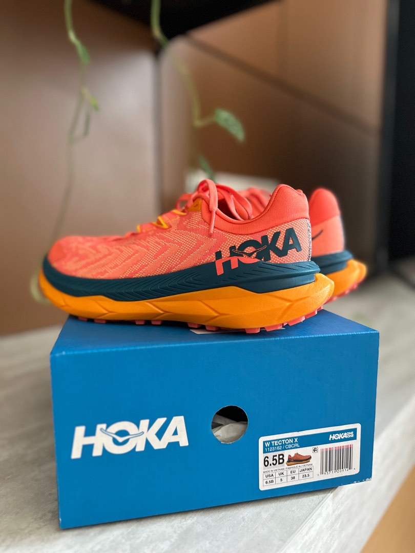 Hoka Women Tecton X Trail Running Shoes, Women's Fashion, Footwear