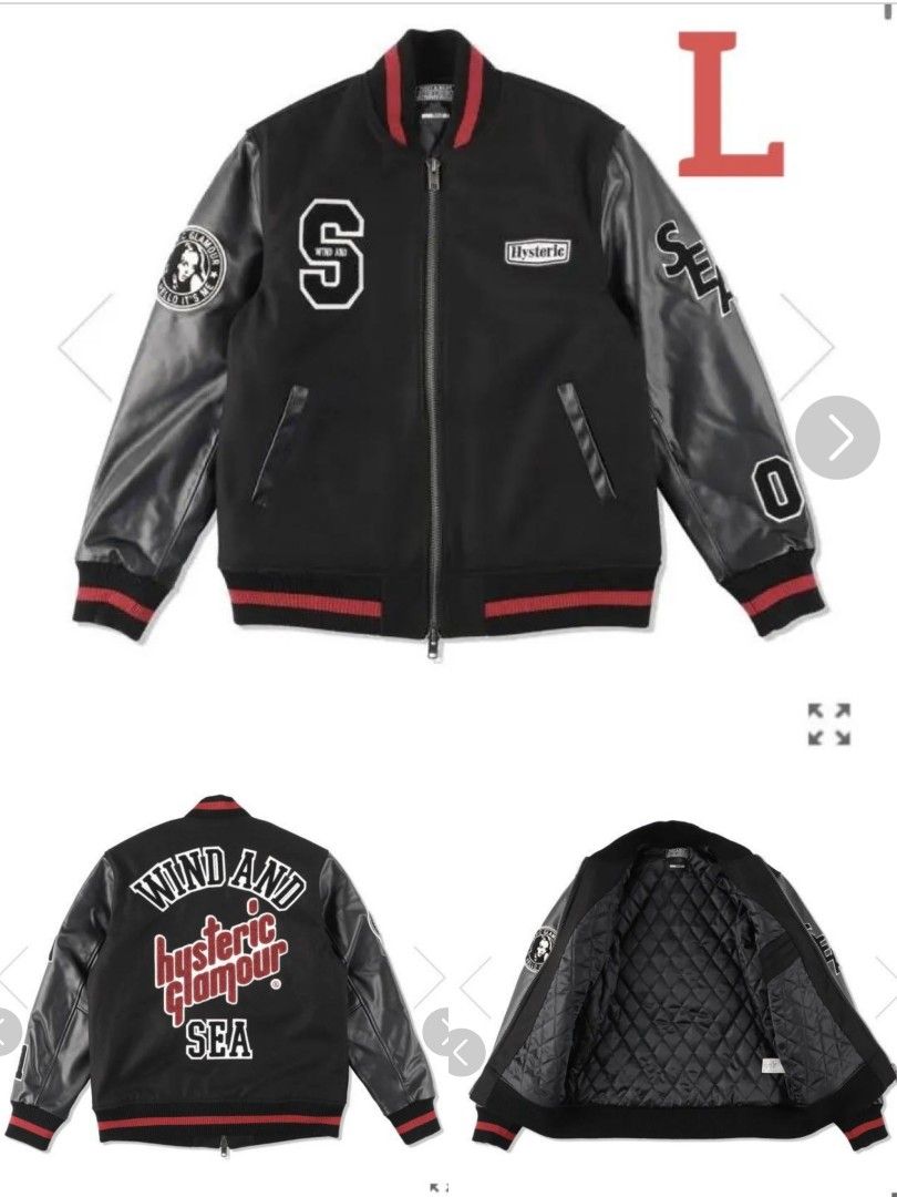 Hysteric glamour x WDS Varsity Jacket [Unisex], 男裝, 外套及戶外