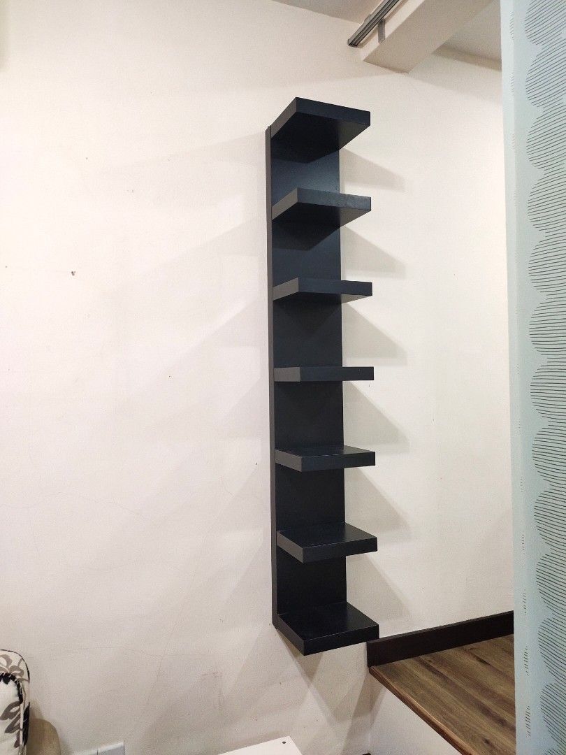 Ikea Lack Wall Shelf Black, Furniture & Home Living, Furniture, Shelves