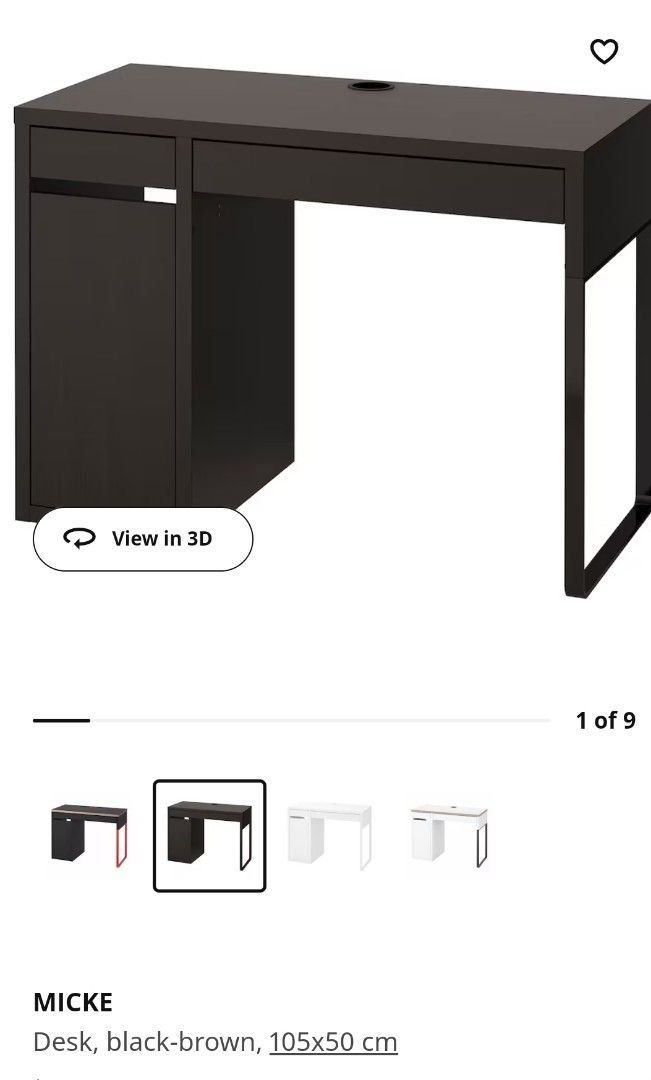 IKEA Micke Desk, Furniture & Home Living, Furniture, Tables & Sets on