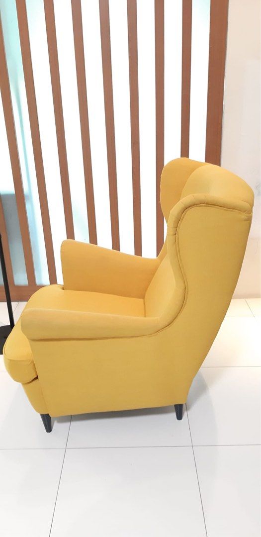 STRANDMON Wing chair, Skiftebo yellow - IKEA