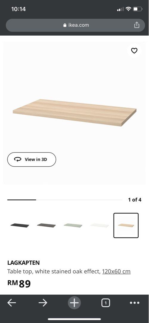 IKEA Lagkapten Table Top, Furniture & Home Living, Furniture, Tables