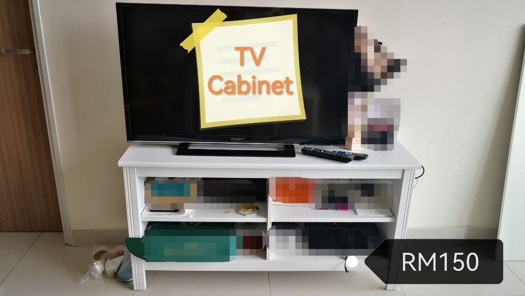 IKEA White Wooden TV Furniture & Home Living, Furniture, TV