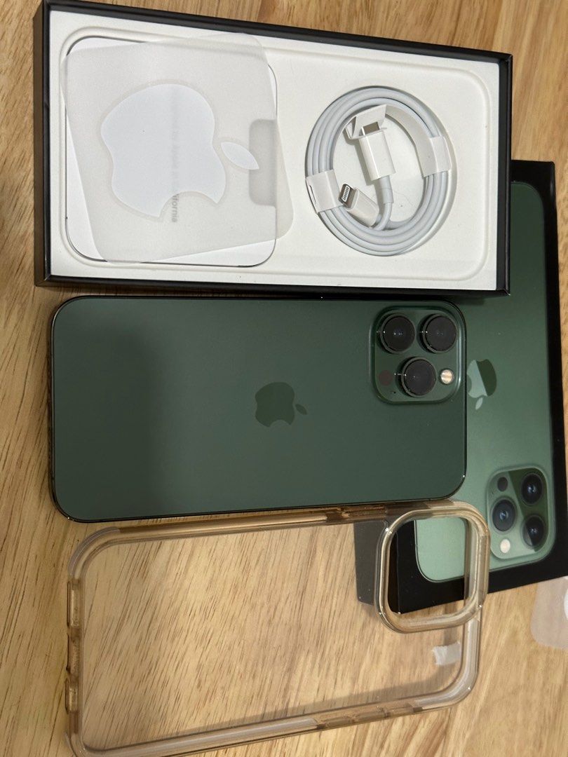 iPhone 13 promax green emerald 2 month old, Mobile Phones & Gadgets