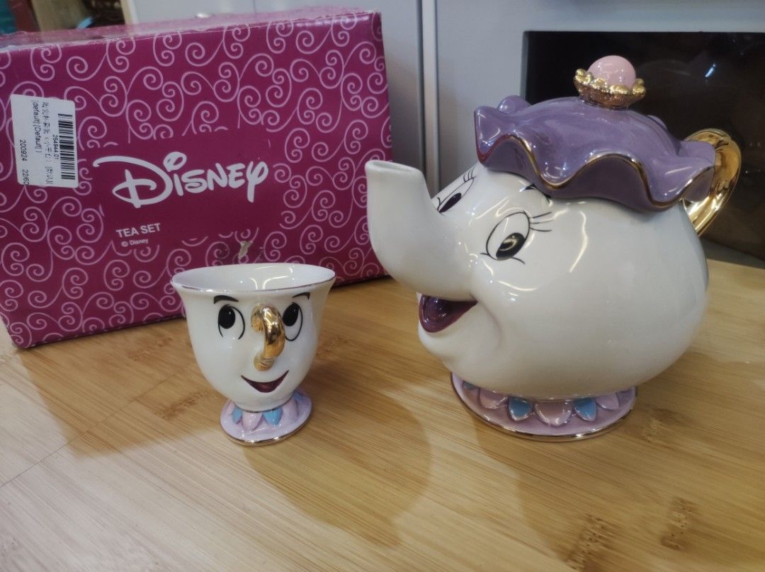 Japan Kato Kogei Disney Tea set mrs potts and chip beauty and the beast