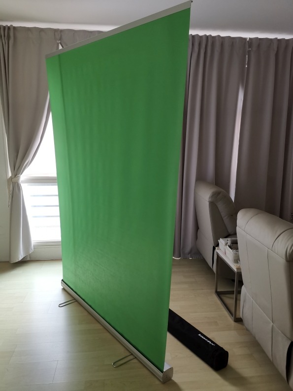 Large Pull Up Green Screen Easy Setup & Storage, Photography