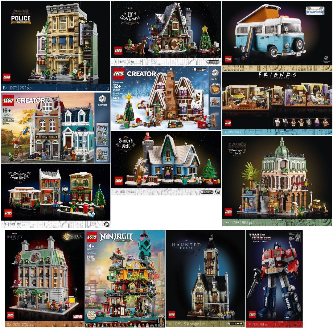 Lego 10267 Gingerbread House 10270 Bookshop 10273 10275 10278